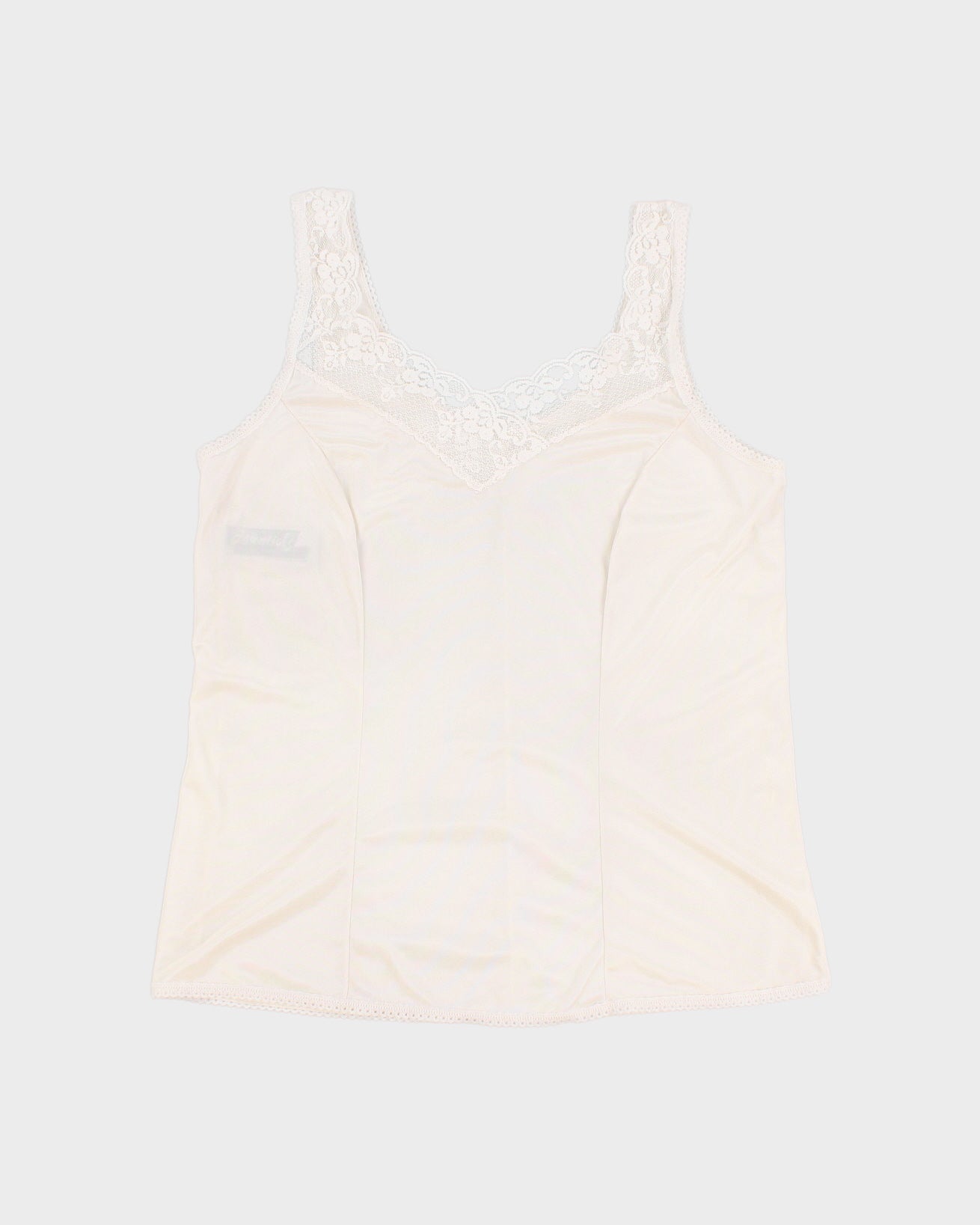 Vintage Essentials Lace Detailed White Camisole - S