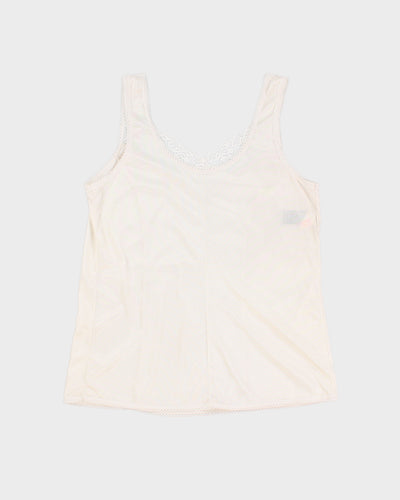 Vintage Essentials Lace Detailed White Camisole - S