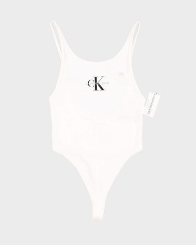 Calvin Klein White Bodysuit - M