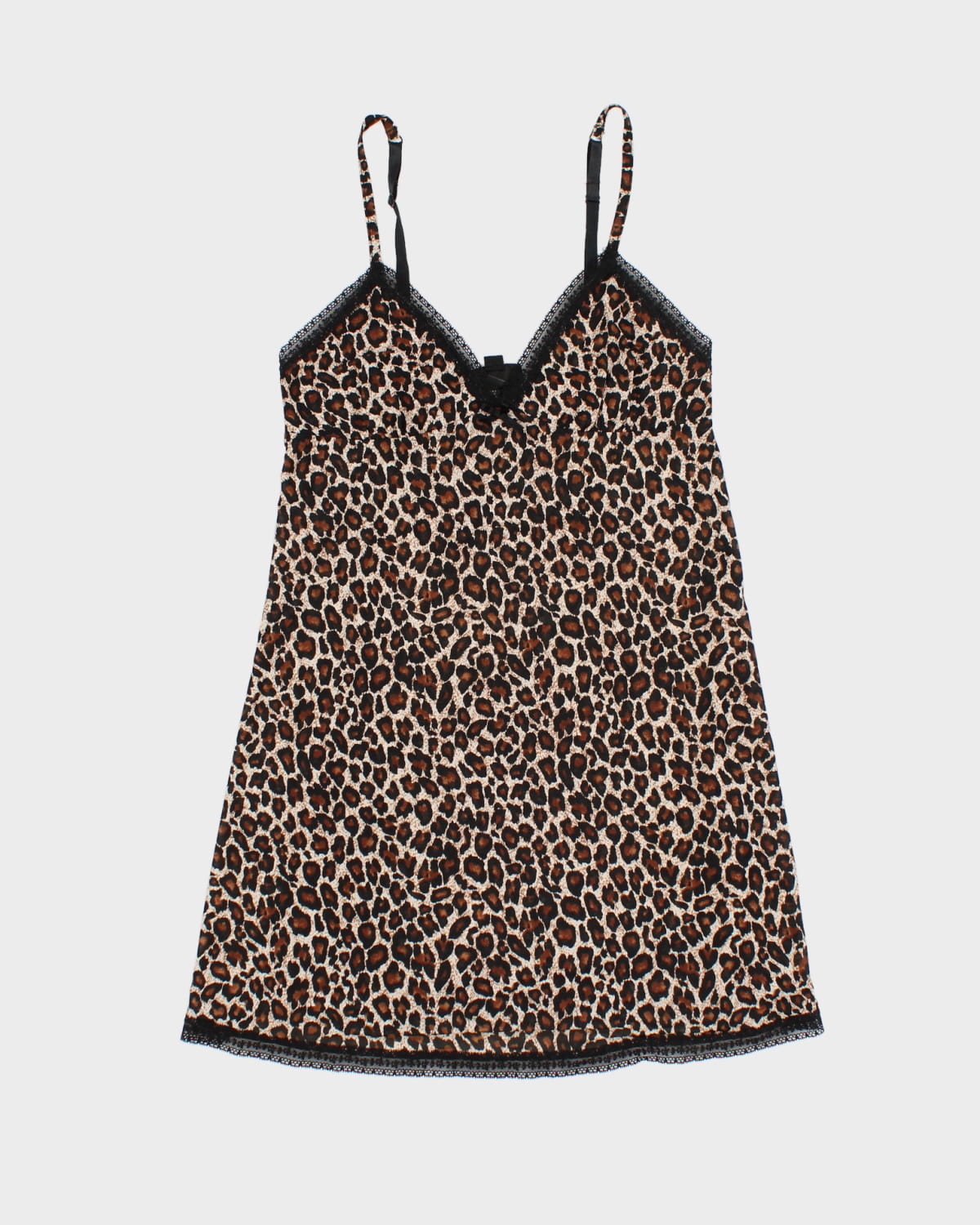 Y2K 00s La Senza Leopard Print Slip Dress - S