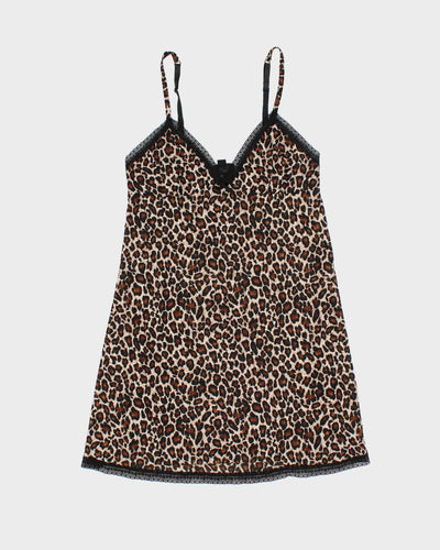 Y2K 00s La Senza Leopard Print Slip Dress - S