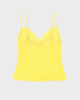 Y2K 00s La Senza Yellow Laced Camisole - S