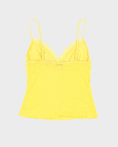 Y2K 00s La Senza Yellow Laced Camisole - S