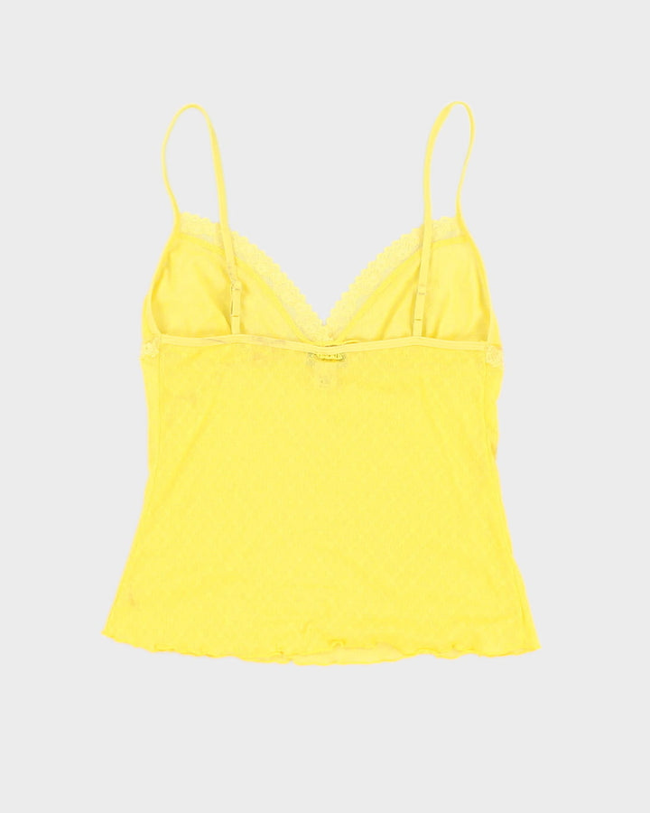 Y2K 00s La Senza Yellow Laced Camisole - S
