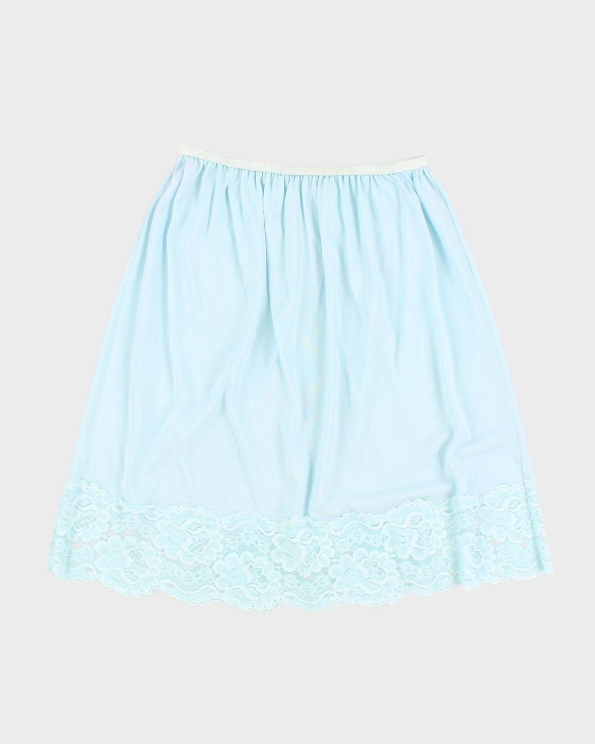 Blue Laced Petticoat Slip Skirt - M
