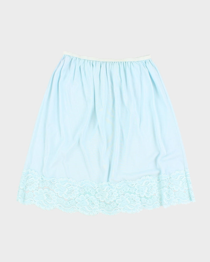 Blue Laced Petticoat Slip Skirt - M