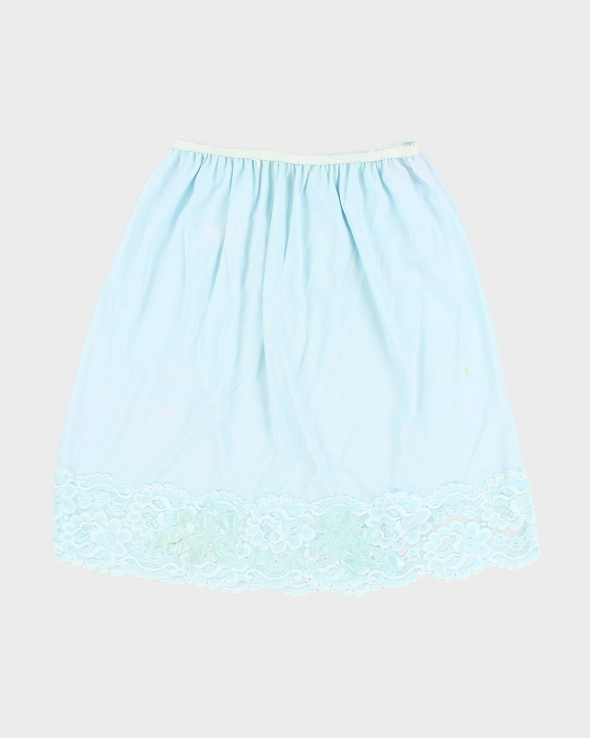 Blue Laced Petticoat Slip Skirt - M