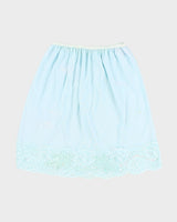 Blue Laced Petticoat Slip Skirt - M