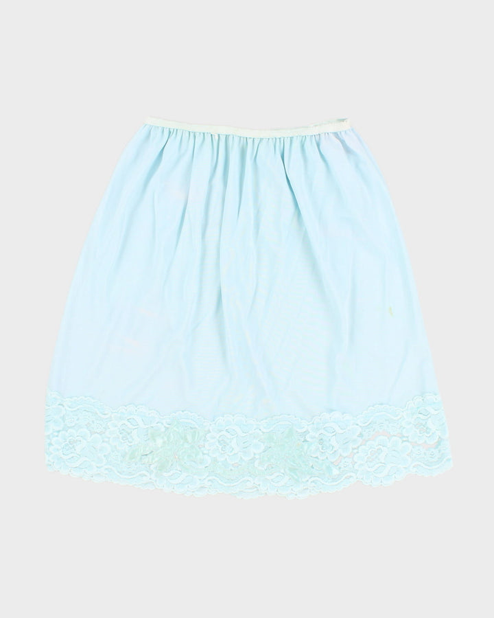 Blue Laced Petticoat Slip Skirt - M