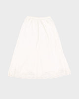White Laced Petticoat Slip Skirt - S