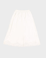White Laced Petticoat Slip Skirt - S