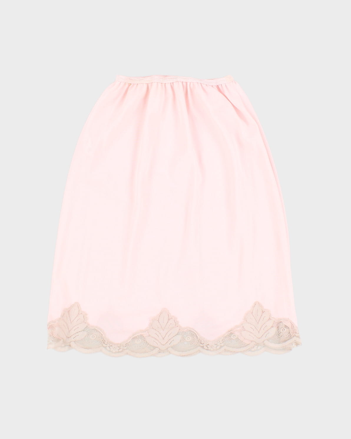 Vintage Pink Laced Petticoat Slip Skirt - XS