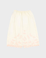 Vintage Cherry Stitched Petticoat Slip Skirt - S