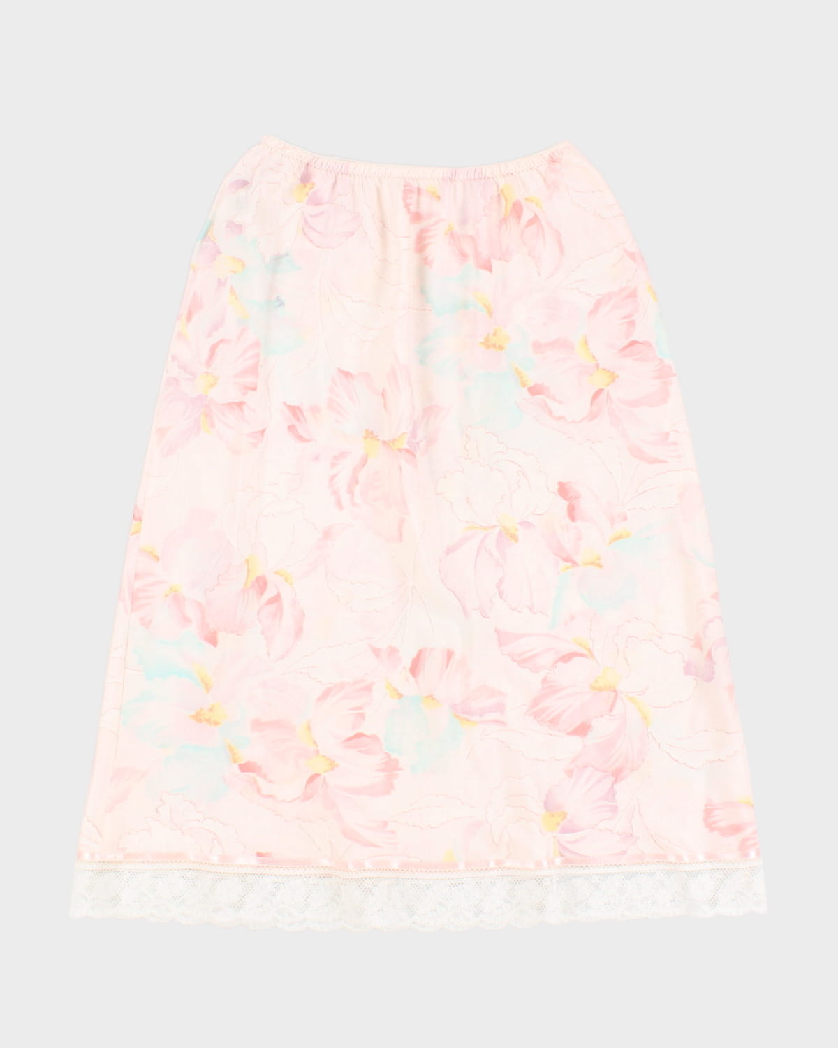Vintage Christian Dior Floral Laced Petticoat Slip Skirt - S