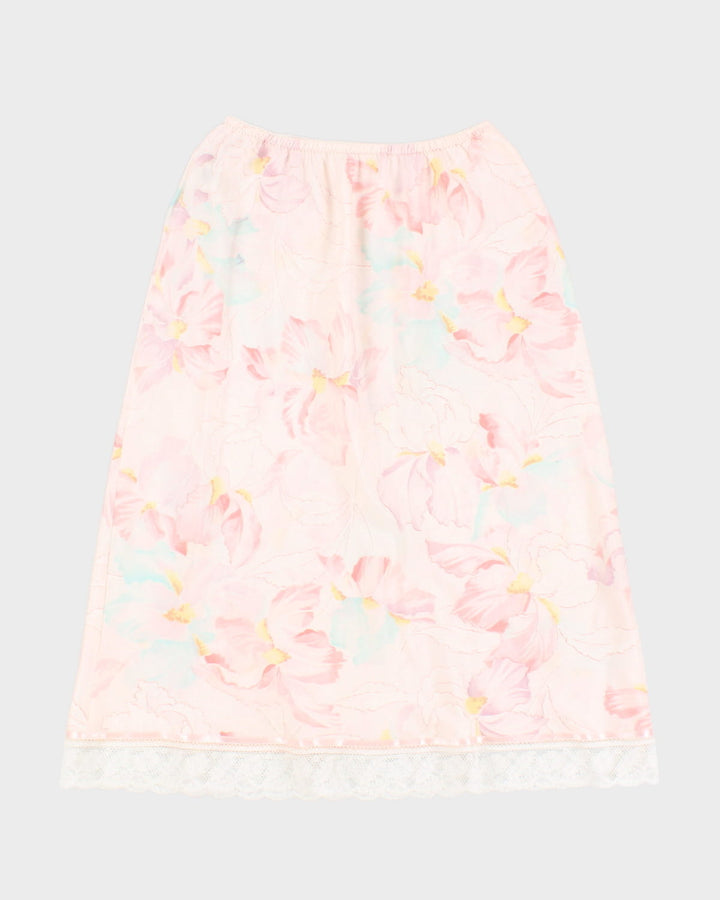 Vintage Christian Dior Floral Laced Petticoat Slip Skirt - S