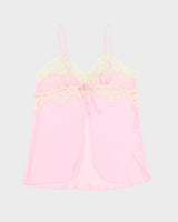 Vintage Pretty Pink Lingerie Slip - M - L