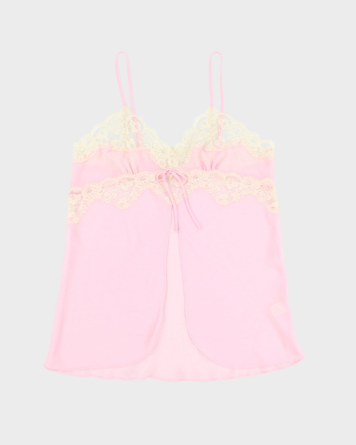 Vintage Pretty Pink Lingerie Slip - M - L