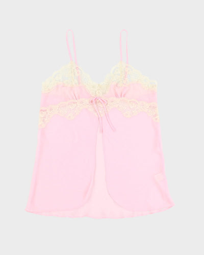 Vintage Pretty Pink Lingerie Slip - M - L