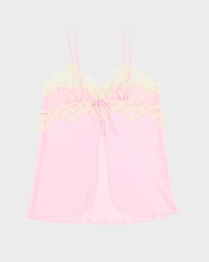 Vintage Pretty Pink Lingerie Slip - M - L