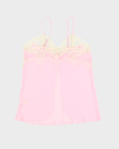 Vintage Pretty Pink Lingerie Slip - M - L