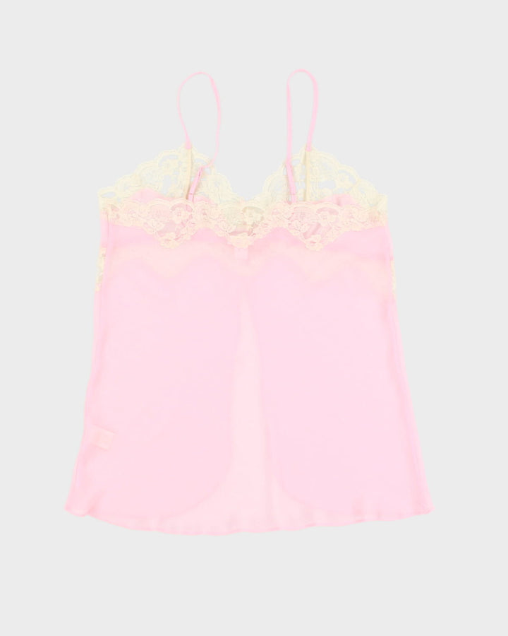 Vintage Pretty Pink Lingerie Slip - M - L