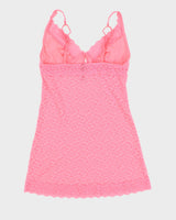 Victoria's Secret Neon Pink Lace Slip Dress - M