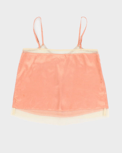 Vintage Darling Peach Sequined Cami - S