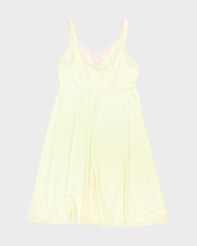 70's Vintage Yellow Nightwear Slip - L