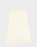 70's Vintage Cream Lingerie Nightwear Slip - M