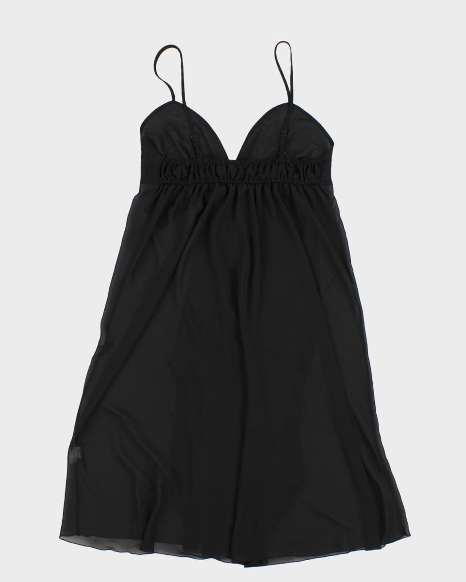 90's Vanity Fair Black Night Slip Lingerie - XS