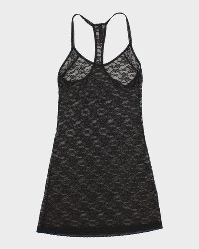 Black Victoria's Secret Lace Lingerie Nightwear Slip - S