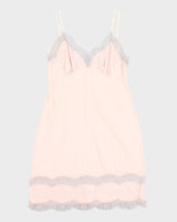 60's Delicate Embroidered Night Slip Dress - S