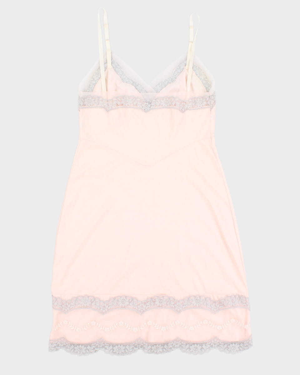 60's Delicate Embroidered Night Slip Dress - S