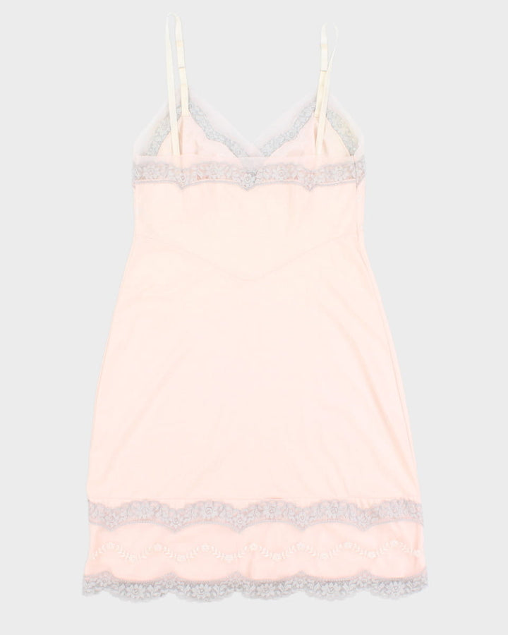 60's Delicate Embroidered Night Slip Dress - S