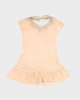 100% Silk Vintage Delicate Night Slip Dress - XS