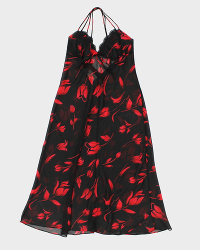 Vintage 90s Floral Long Slip Dress - M