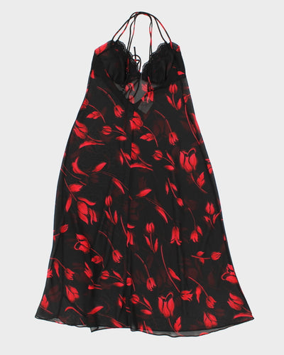 Vintage 90s Floral Long Slip Dress - M