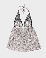 Woman's Grey Lace trim Snake Print Camisole - 14