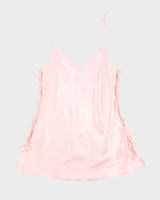 Woman's Pink Lace Up Camisole - M