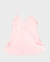 Woman's Pink Lace Up Camisole - M