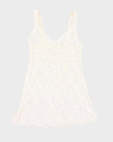 Woman's Cream Lace Slip Dress  - M