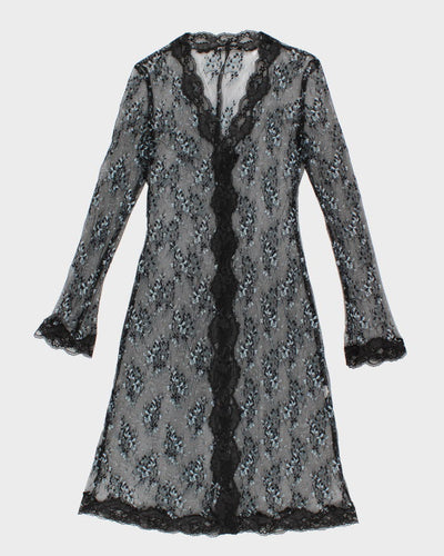 Betsey Johnson Lace Floral Robe - S