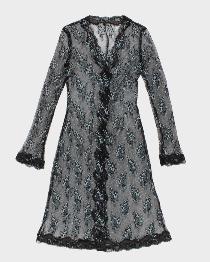 Betsey Johnson Lace Floral Robe - S