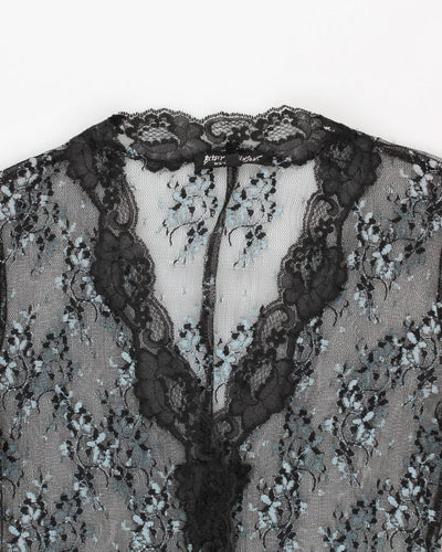 Betsey Johnson Lace Floral Robe - S