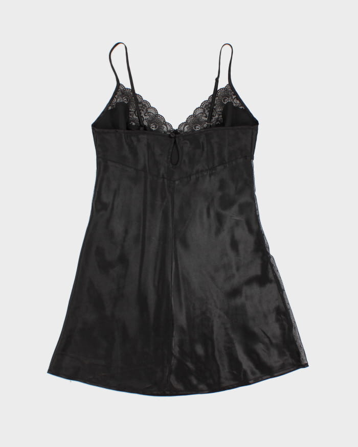 Y2K 00s La Vie En Rose Black Slip Dress Y2K 00s La Vie En Rose Black Slip Dress