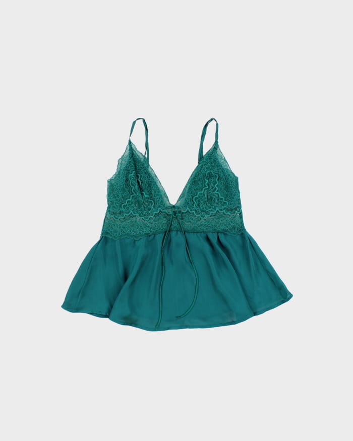 Y2K 00s Victoria's Secret Dark Green Cami - S