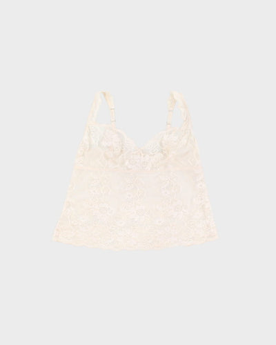 Vintage 90s Arianne White Lace Cami - S