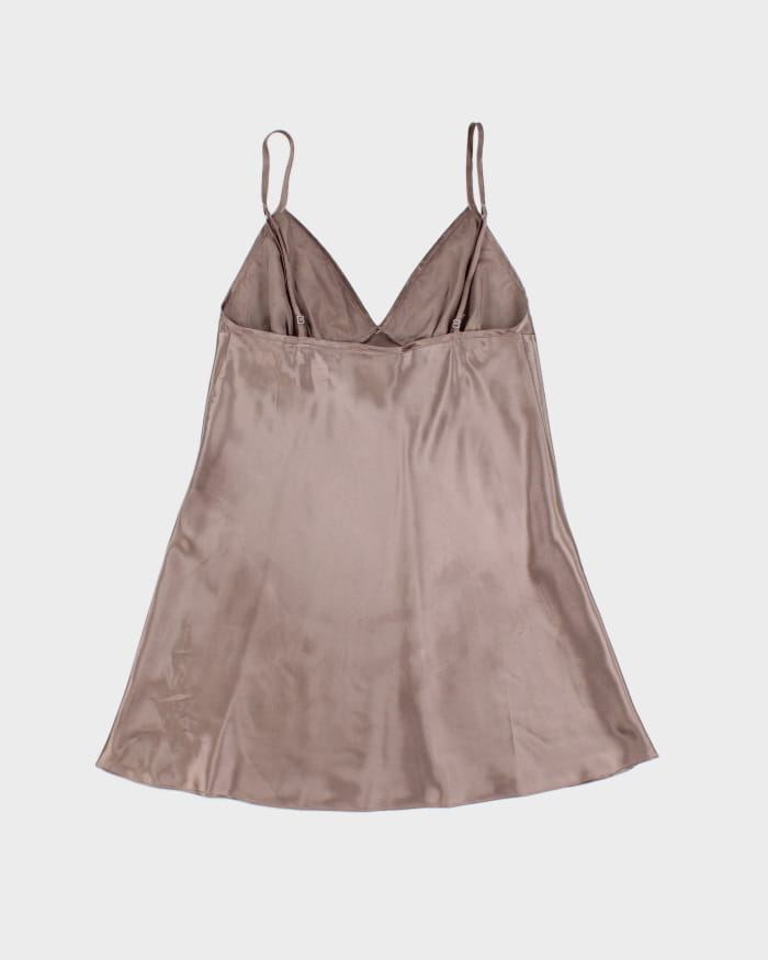 Vintage 90s La Senza Brown Slip Dress - S
