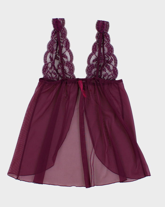 Y2K 00s La Senza Purple Mesh Cami - XS