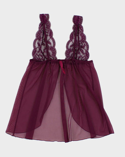 Y2K 00s La Senza Purple Mesh Cami - XS